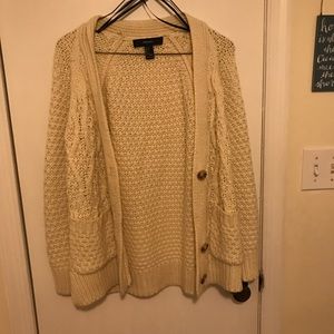 Cream knitted cardigan